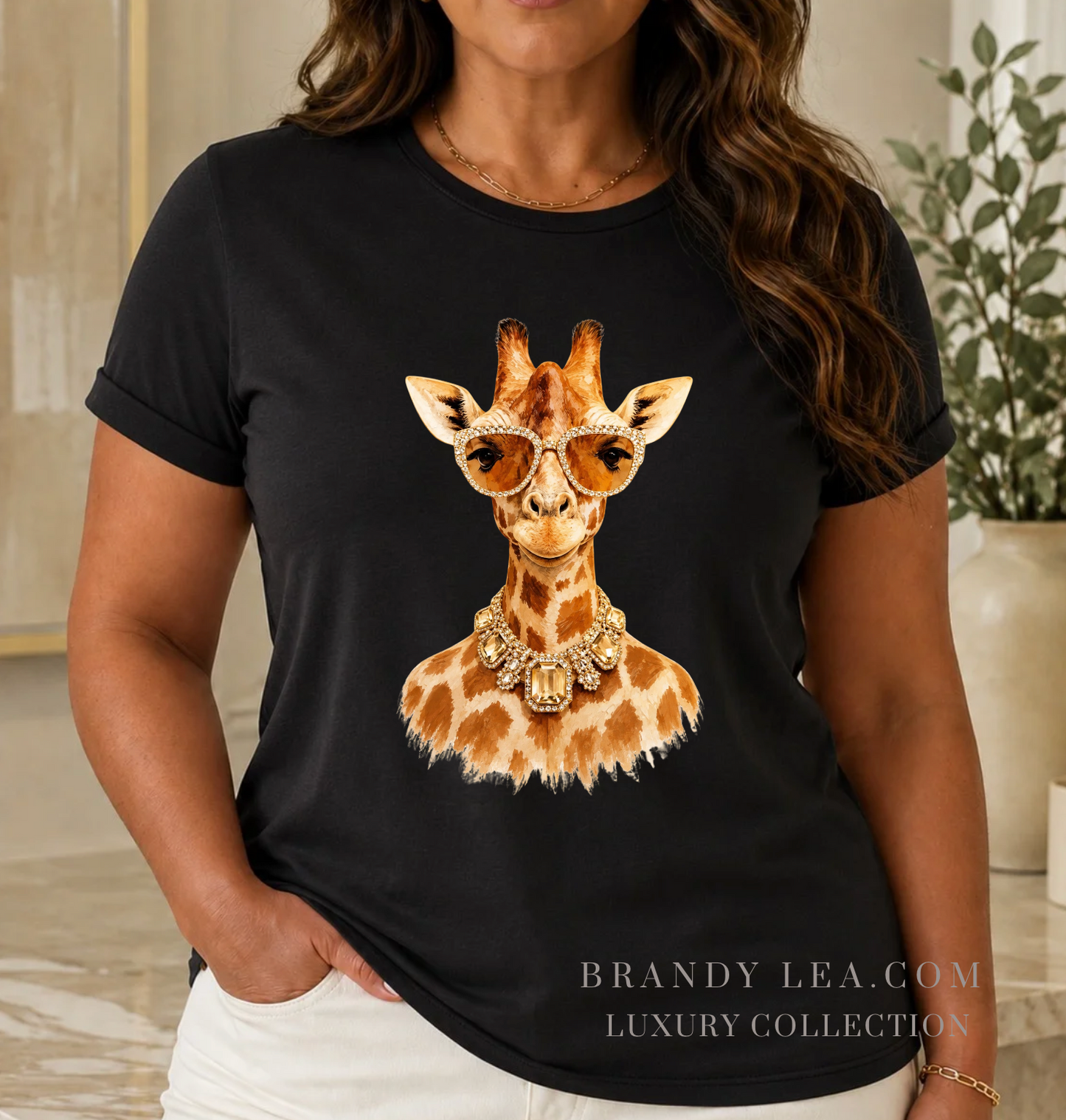 Luxury Soft Giraffe Graphic T-Shirt