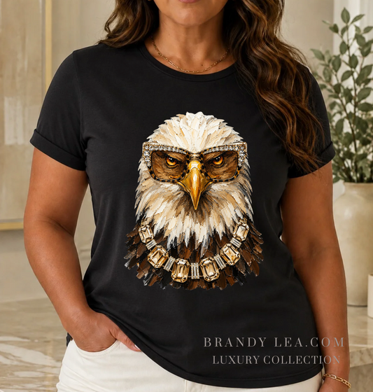 Luxury Soft Eagle Graphic T-Shirt