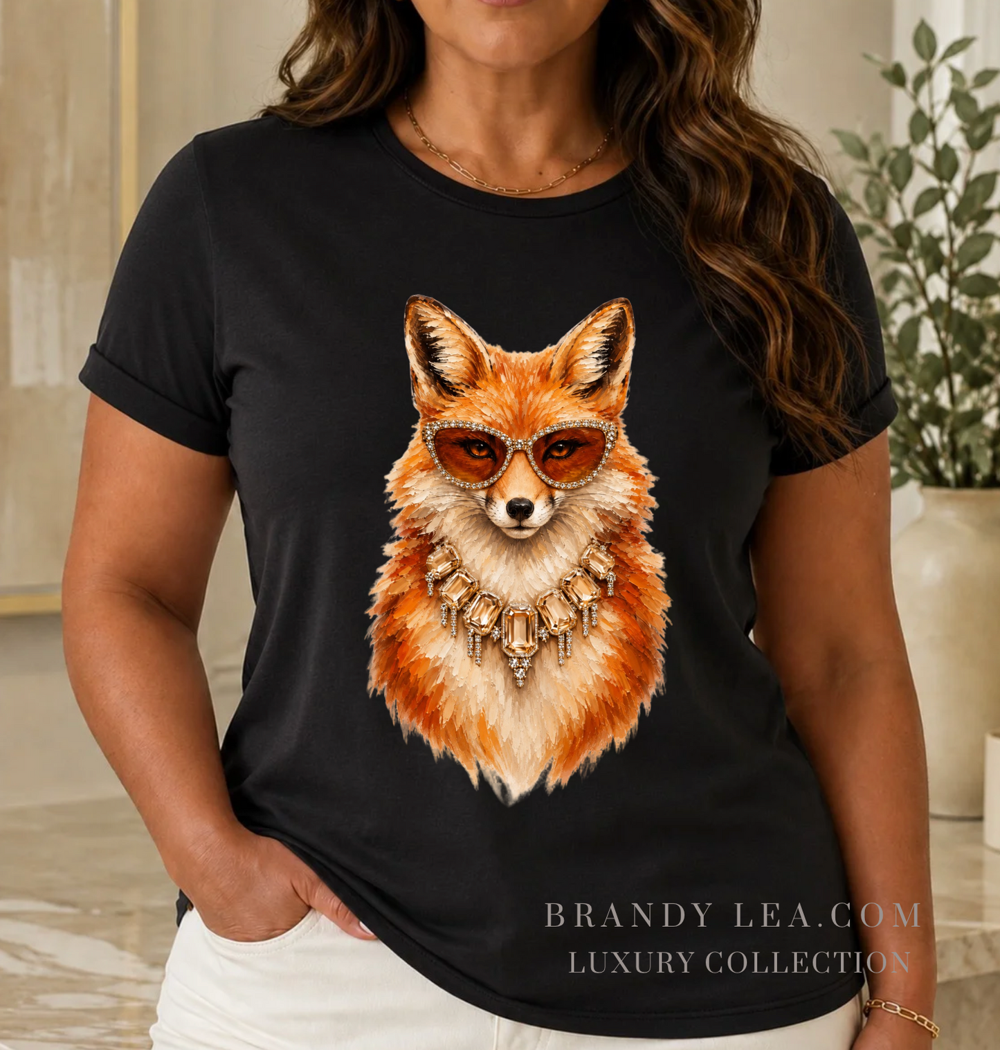 Luxury Soft Fox Graphic T-Shirt